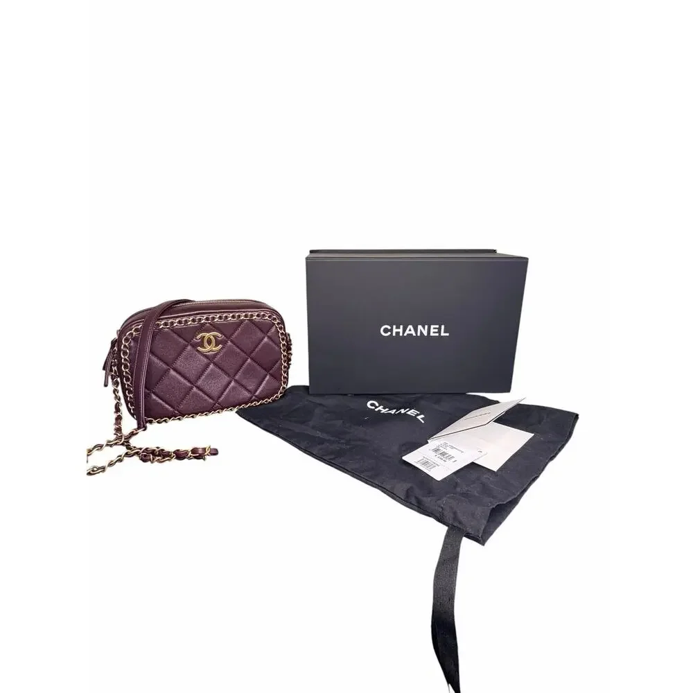 Chanel Small Camera Case in Burgundy
